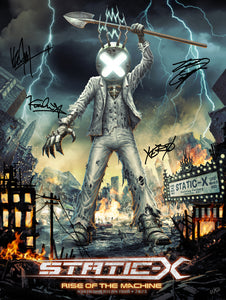 Limited Edition - Rise Of The Machine Commemorative Tour Poster - Hand signed & numbered by the band -  customized For each city/show ONLY 50 AVAILABLE