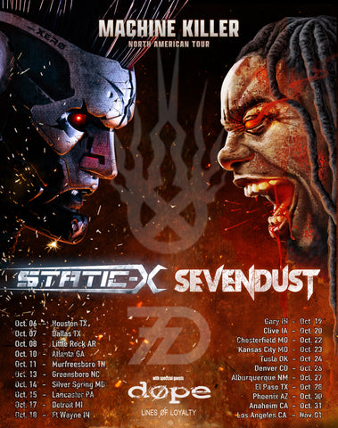 Static-X Partner With Sevendust To Co-Headline The Machine Killer Tour