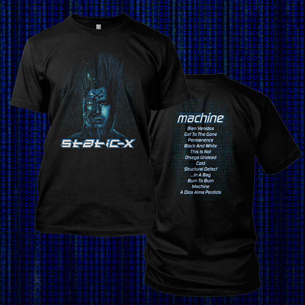 P976＊ Static X 半袖 プリント Tシャツ Mサイズ　ブラック Static-X Merch