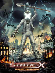 Limited Edition - Rise Of The Machine Commemorative Tour Poster - Hand signed & numbered by the band -  customized For each city/show ONLY 50 AVAILABLE